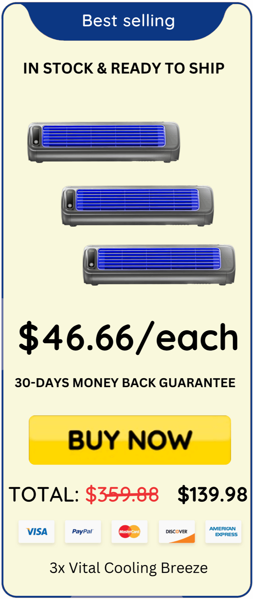 Vital Cooling Breeze offer price 
